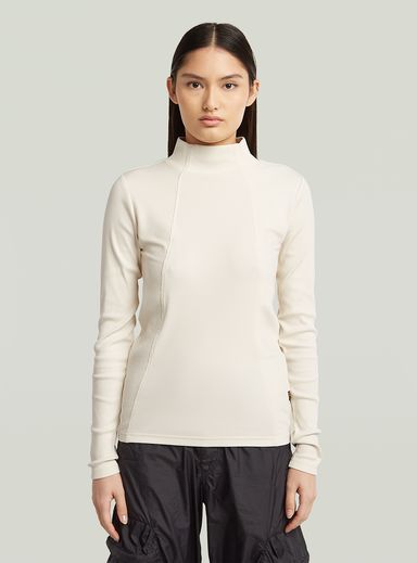 Camiseta A-Line Slim Rib Mock